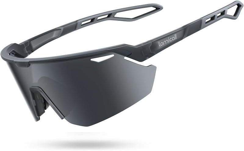 Lamicall 24g Polarized Sports Sunglasses for Men Women - UV400 Protection Sun Glasses for Running Cycling Baseball Fishing - Image 1